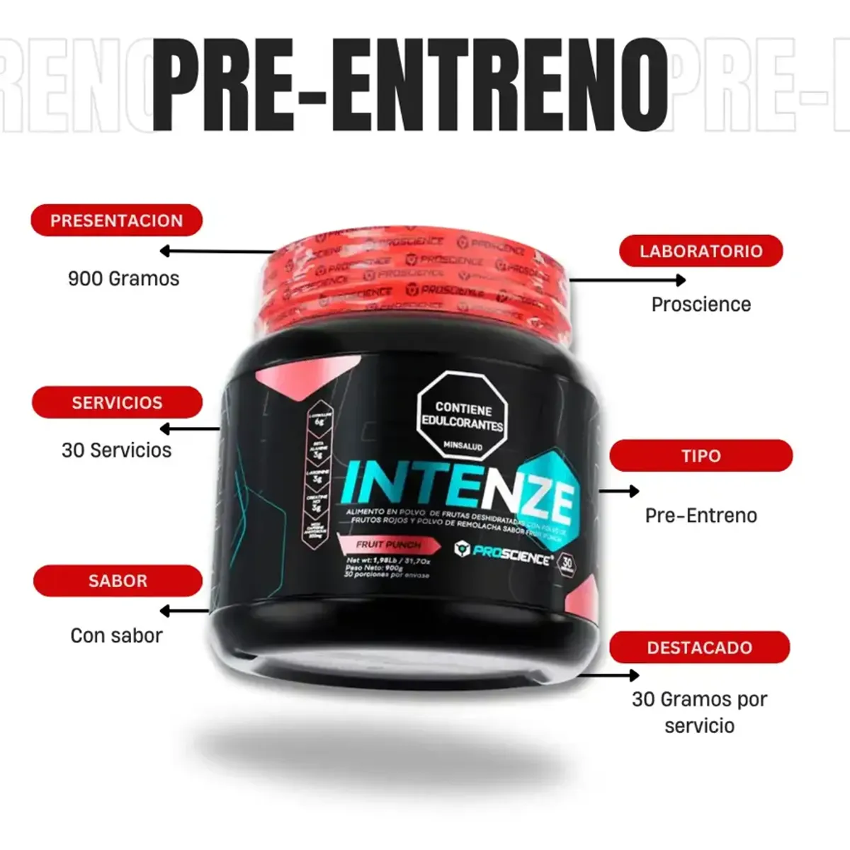 PROSCIENCE - PROSCIENCE INTENZE PRE ENTRENO FRUIT PUNCH