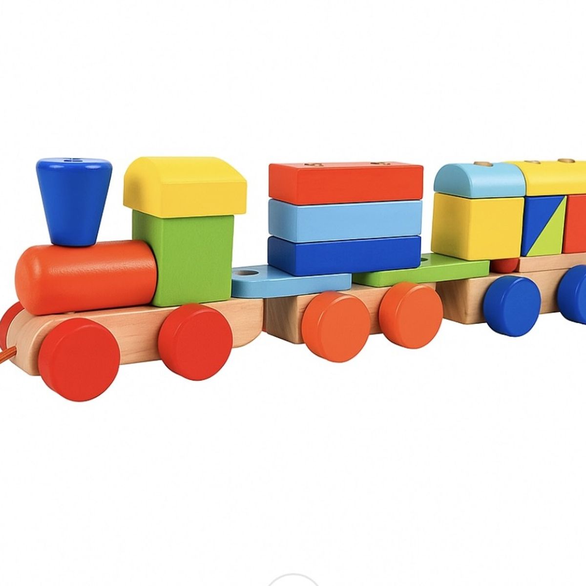 GENERICO - Tren Montessori Didactico Madera Con bloques de colores