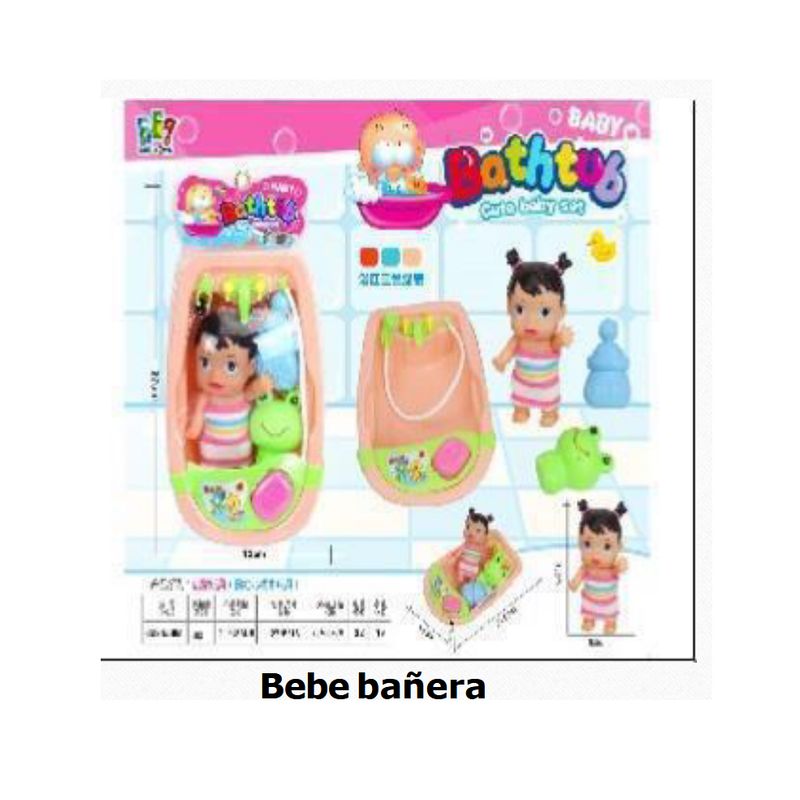 GENERICO - JUGUETE BEBE BAÑERA PARA NIÑAS +2 AÑOS