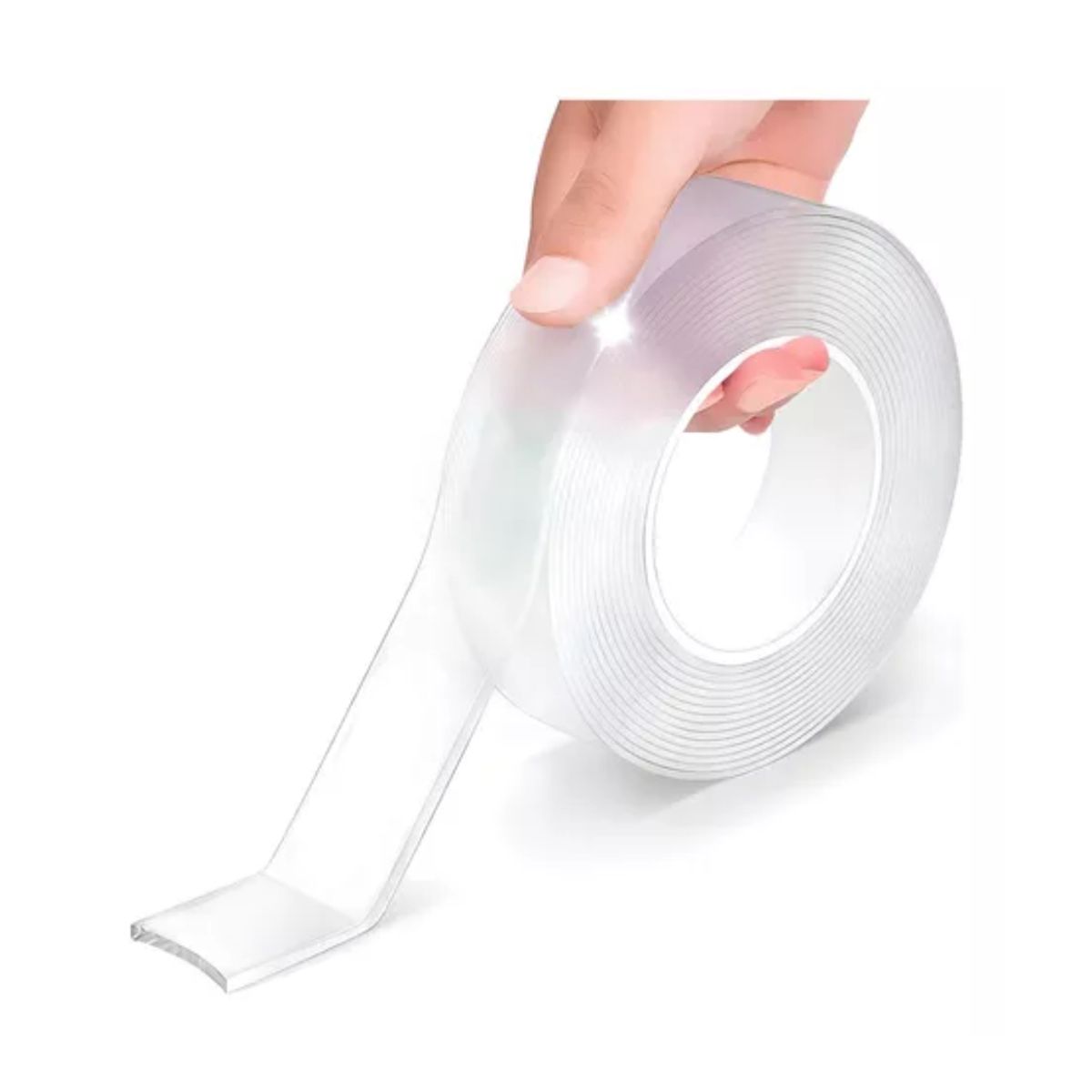 GENERICO - Cinta Doble Cara Adhesiva Transparente Nano Tape Liso