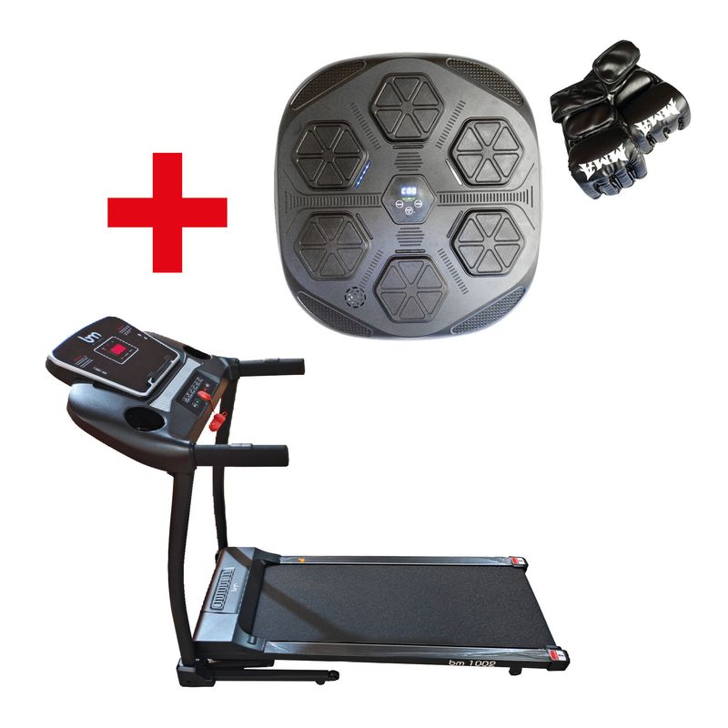 EMOVE - Combo BM FITNESS Trotadora 1002 + Boxing para Entrenamiento EMOVE