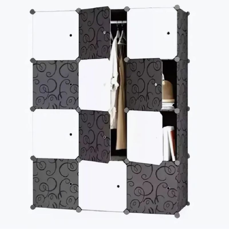 GENERICO - Armario Plástico 4 Niveles Organizador De Ropa 1.43cm