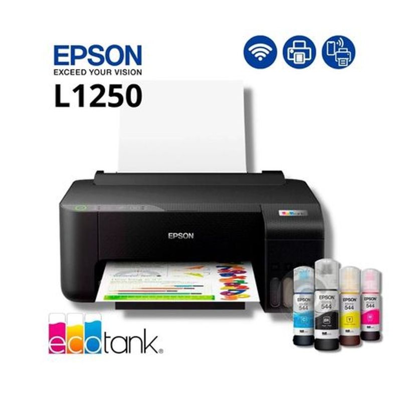 EPSON - IMPRESORA EPSON L1250 - RECARGA CONTINUA - WIFI - NEGRO