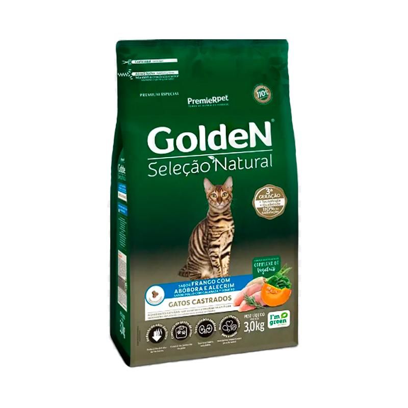 GOLDEN - Alimento Golden Selección Natural Gato Castrado - Pollo 3kg