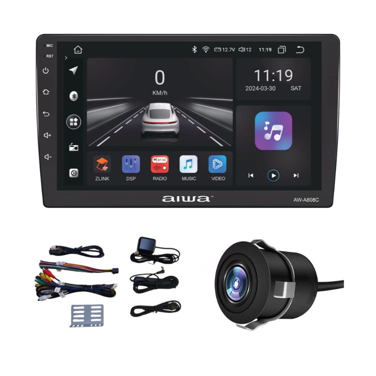 AIWA - Radio Carro Android 13 Octacore 2 x 32 GB Pantalla 9 GPS Aiwa AW-A808C