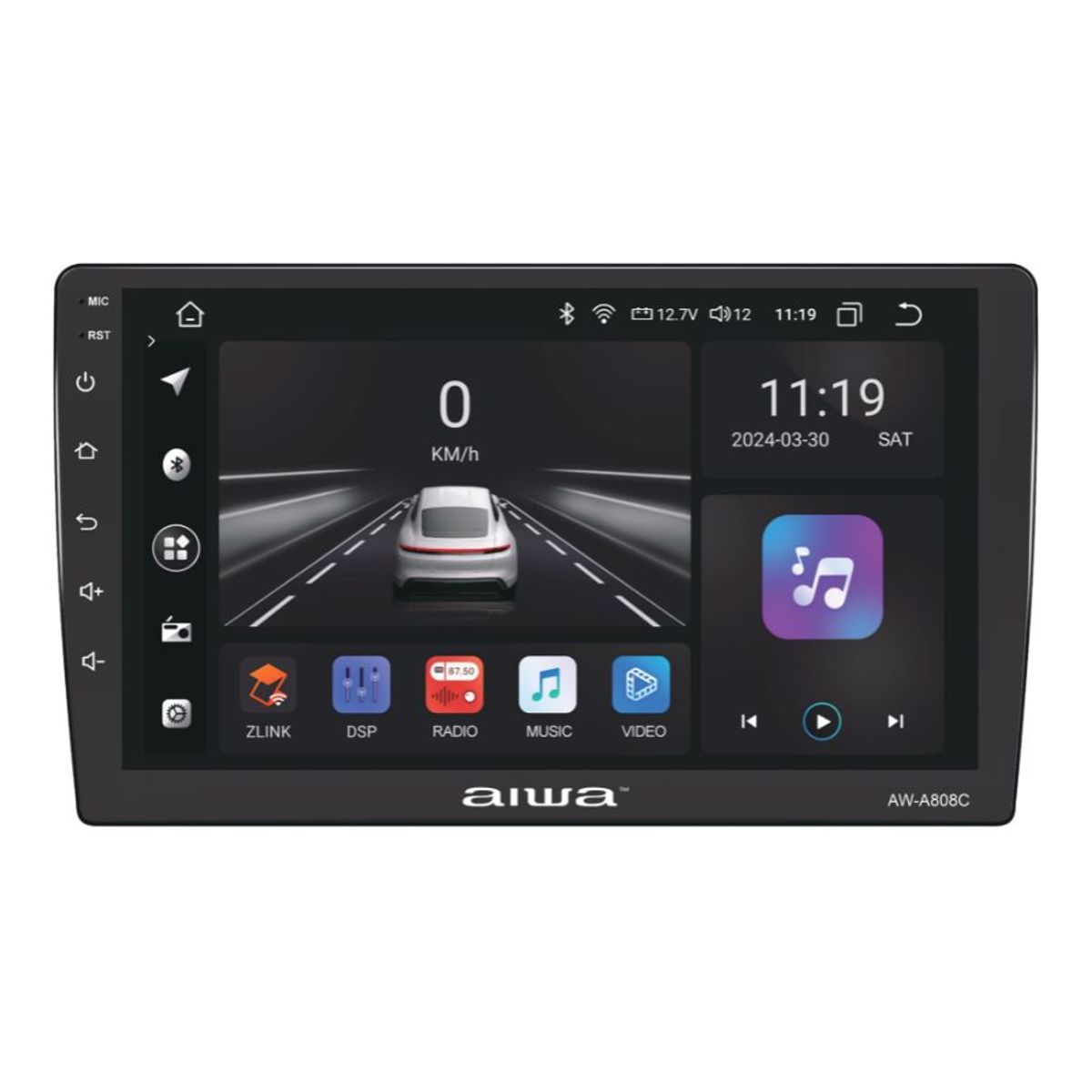 AIWA - Radio Carro Android 13 Octacore 2 x 32 GB Pantalla 9 GPS Aiwa AW-A808C