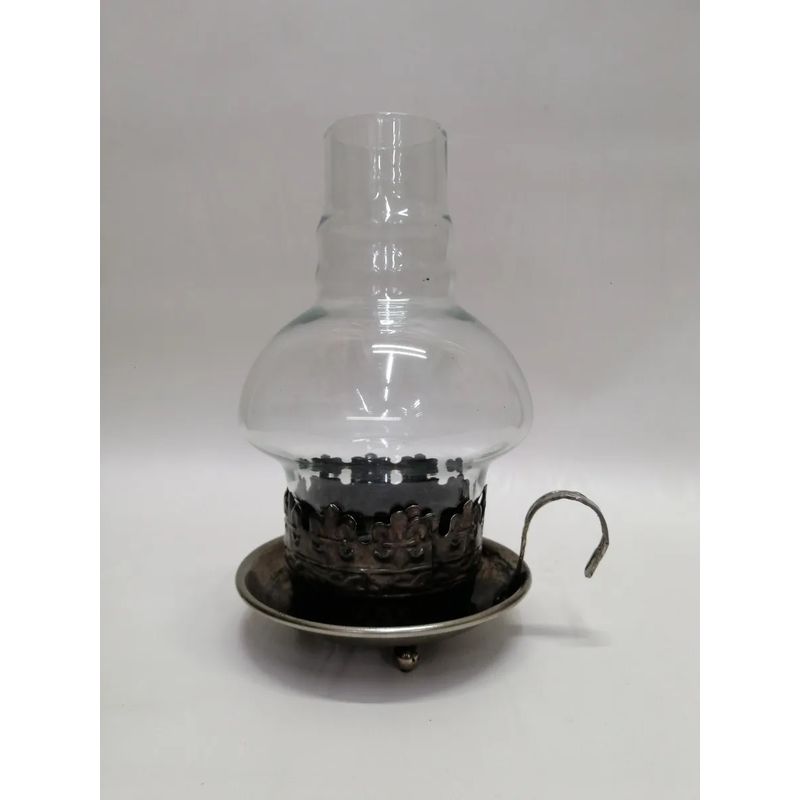 GENERICO - Candelabro Mano Antiguo Para Velon O Vela Antimonio