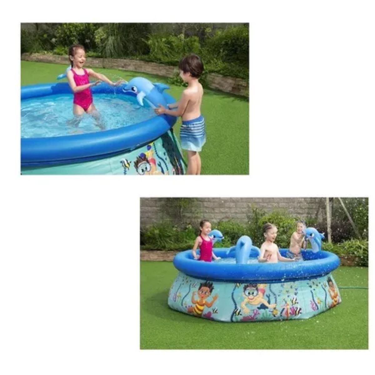 GENERICO - H2ogo Piscina Oasis Con Rociador De Delfín