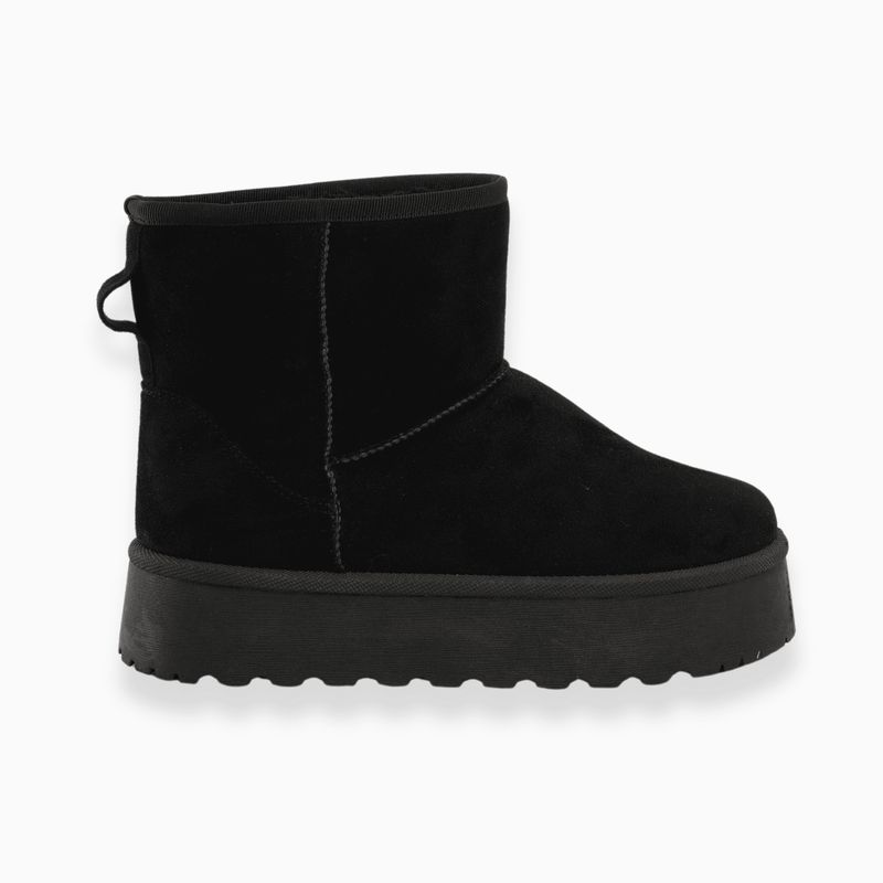 CALZADO ADRENALINA - Bota negra corta con plataforma irish