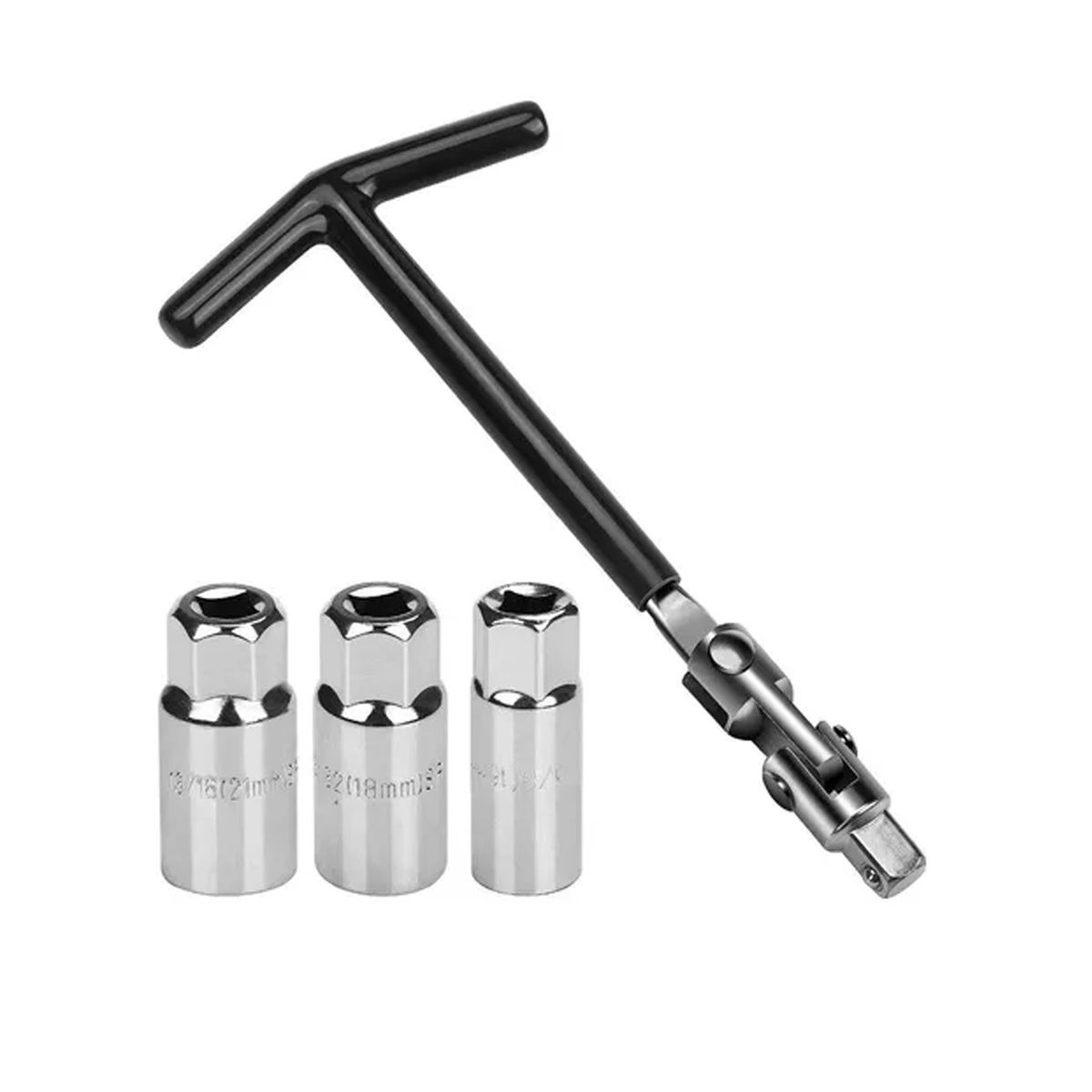 BRICKELL - Llave en T saca bujías copas 161821mm para moto carro camión