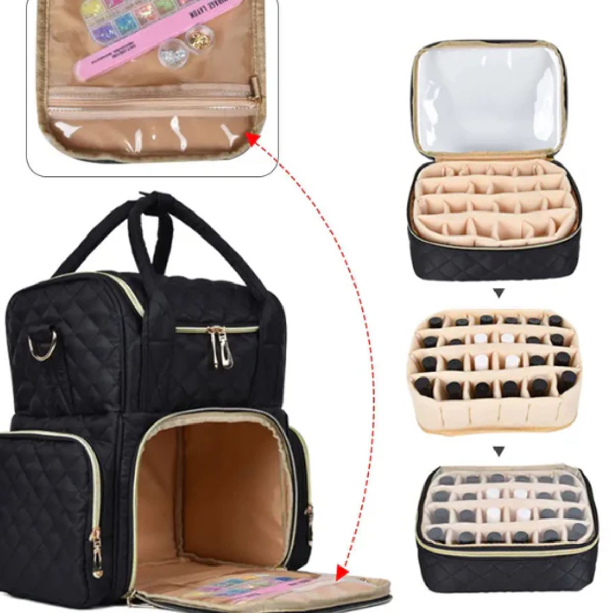 SHEN HUANG - Bolso Organizador Maletín Profesional Manicurista