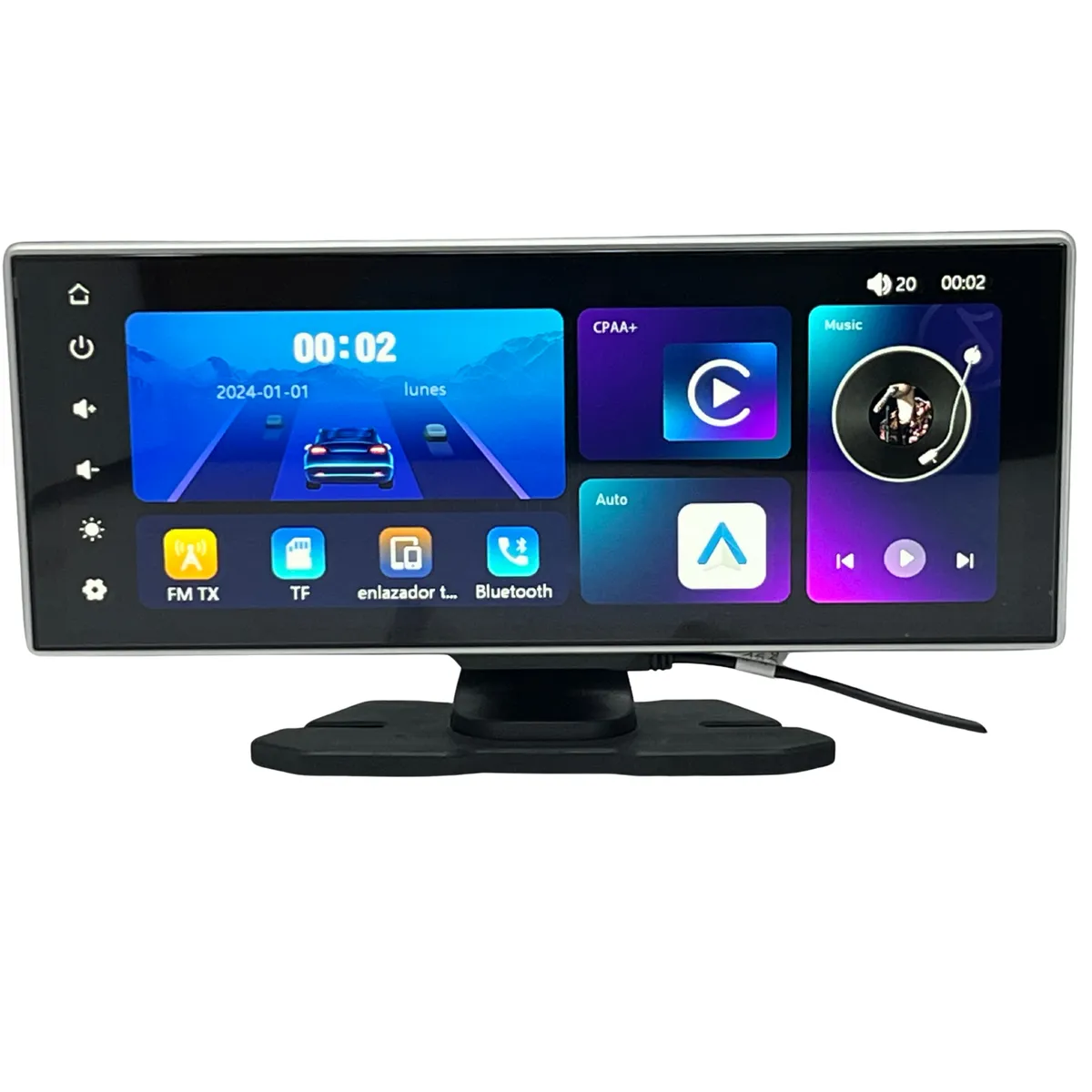 AIWA - Pantalla Carro Aiwa Android Auto Carplay 10” Bluetooth + Camara AHD