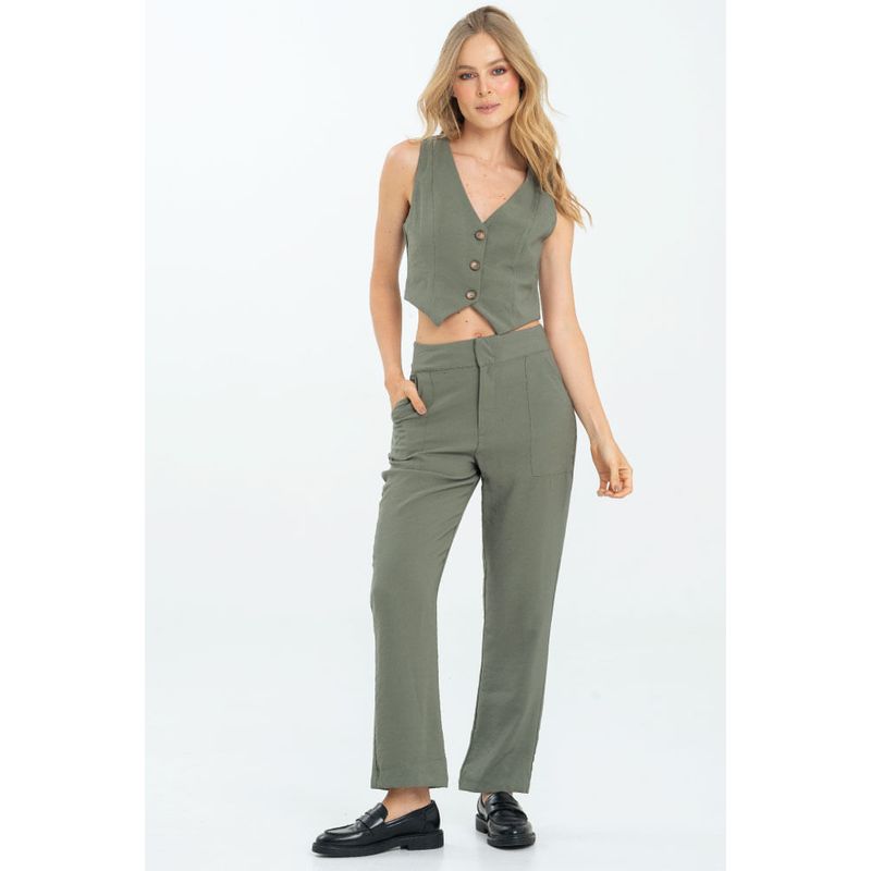 RAGGED - Pantalon pascale Verde militar Ragged