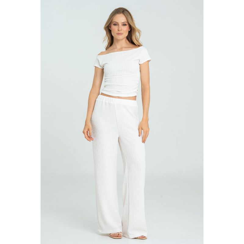 RAGGED - Pantalon rushk Blanco crudo Ragged