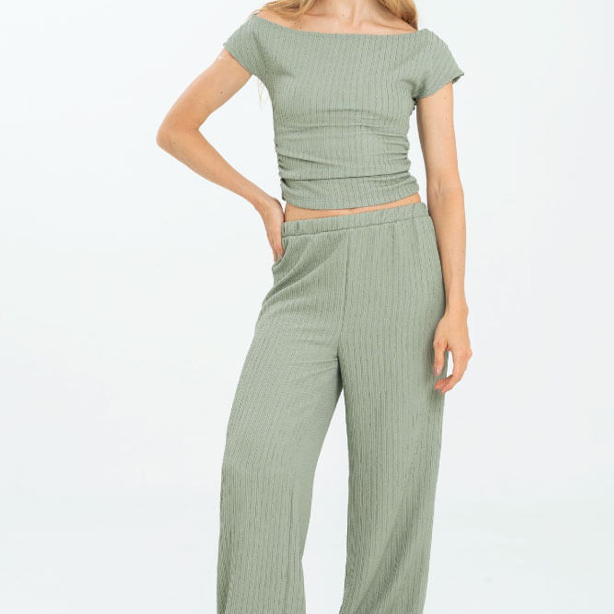 RAGGED - Pantalon rushk Verde salvia Ragged.