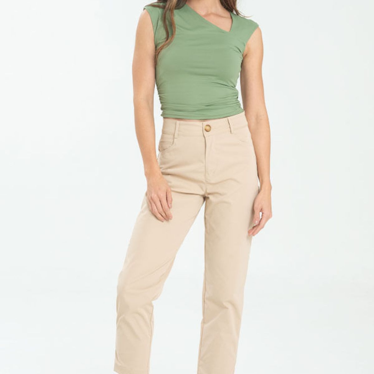 RAGGED - Pantalon safari 5 bolsillos Beige medio Ragged