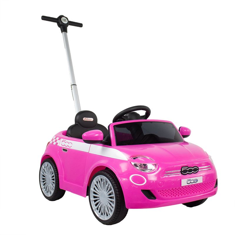 PRINSEL - Montable Paseador Push Car Piccolo Fiat 500e Prinsel Rosa