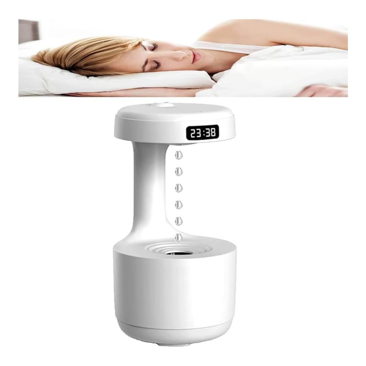 GENERICO - Humidificador Antigravedad Gotas De Agua Ultrasónico 600ml