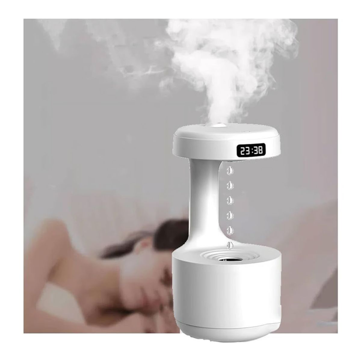 GENERICO - Humidificador Antigravedad Gotas De Agua Ultrasónico 600ml