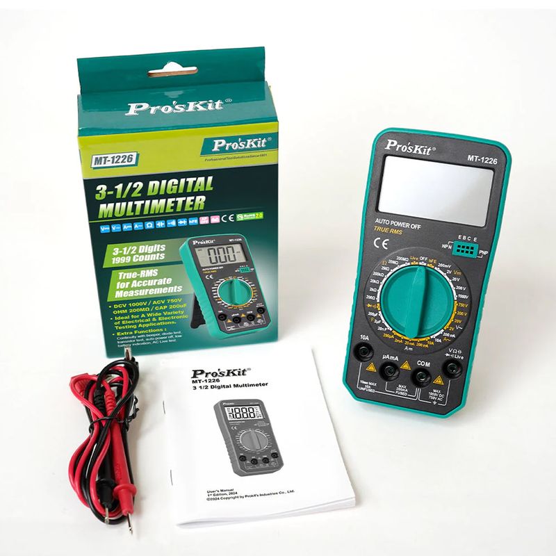 PROSKIT - Multimetro Digital MT-1226 Proskit True-RMS función capacimetro