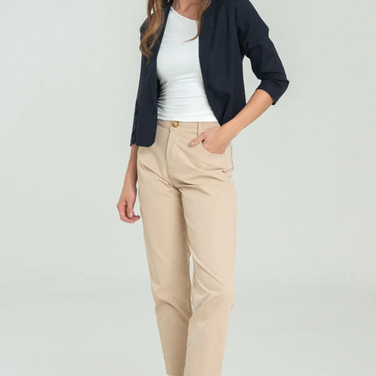 RAGGED - Chaqueta tejida lino Azul oscuro Ragged