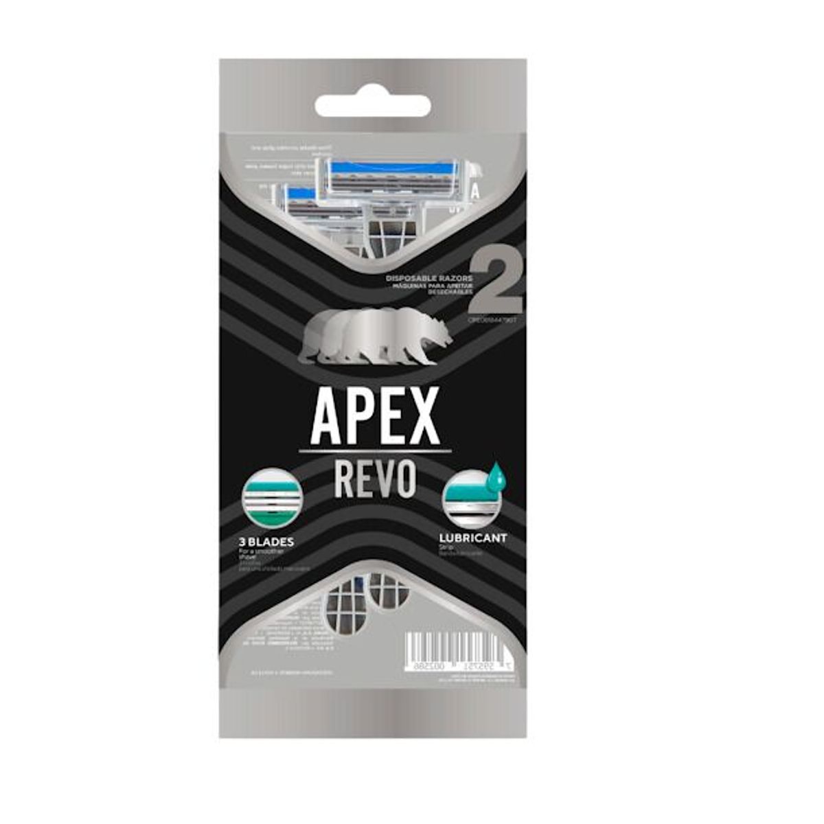 GENERICO - Cuchilla de Afeitar Desechable 3 Hojas Hombre X 2 und Unidades - Apex