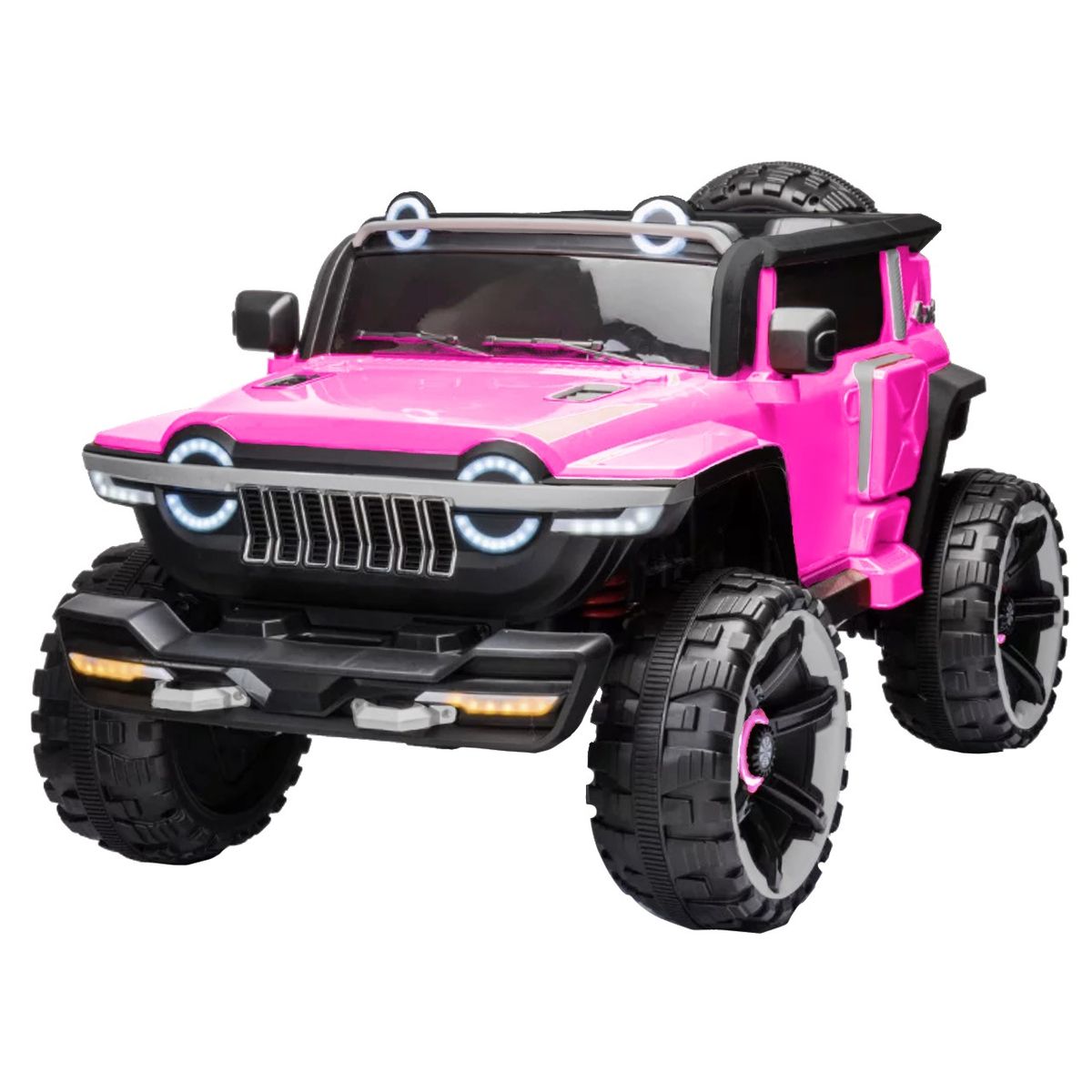 BEBESUNITA - Carro eléctrico para Niños 4X4 12V Rosado