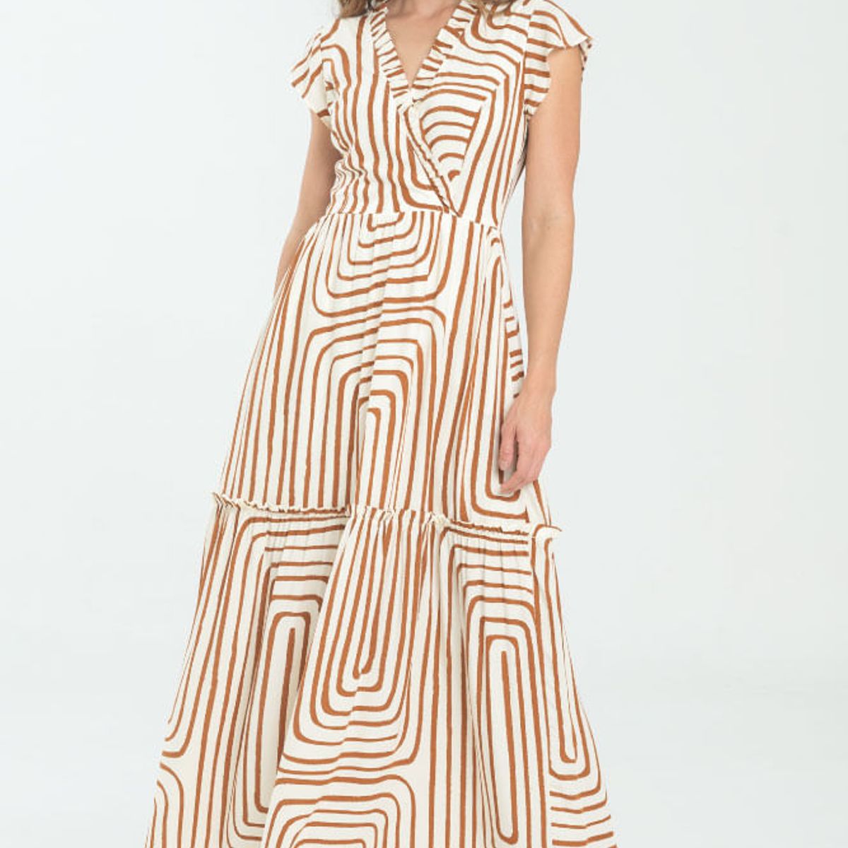 RAGGED - Vestido largo kanela Cafe caramelo Ragged