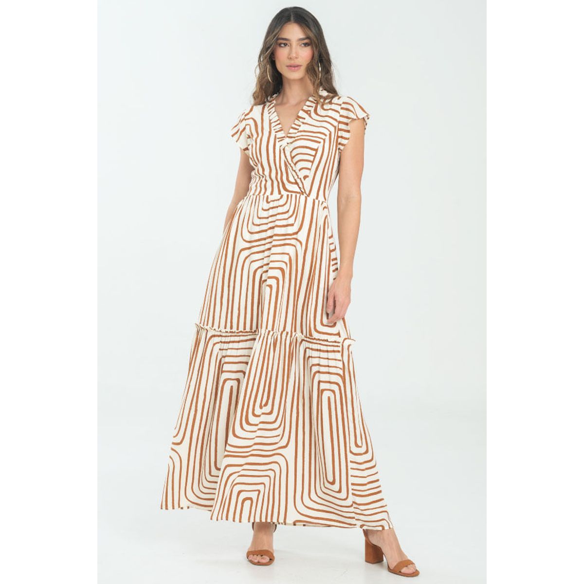 RAGGED - Vestido largo kanela Cafe caramelo Ragged