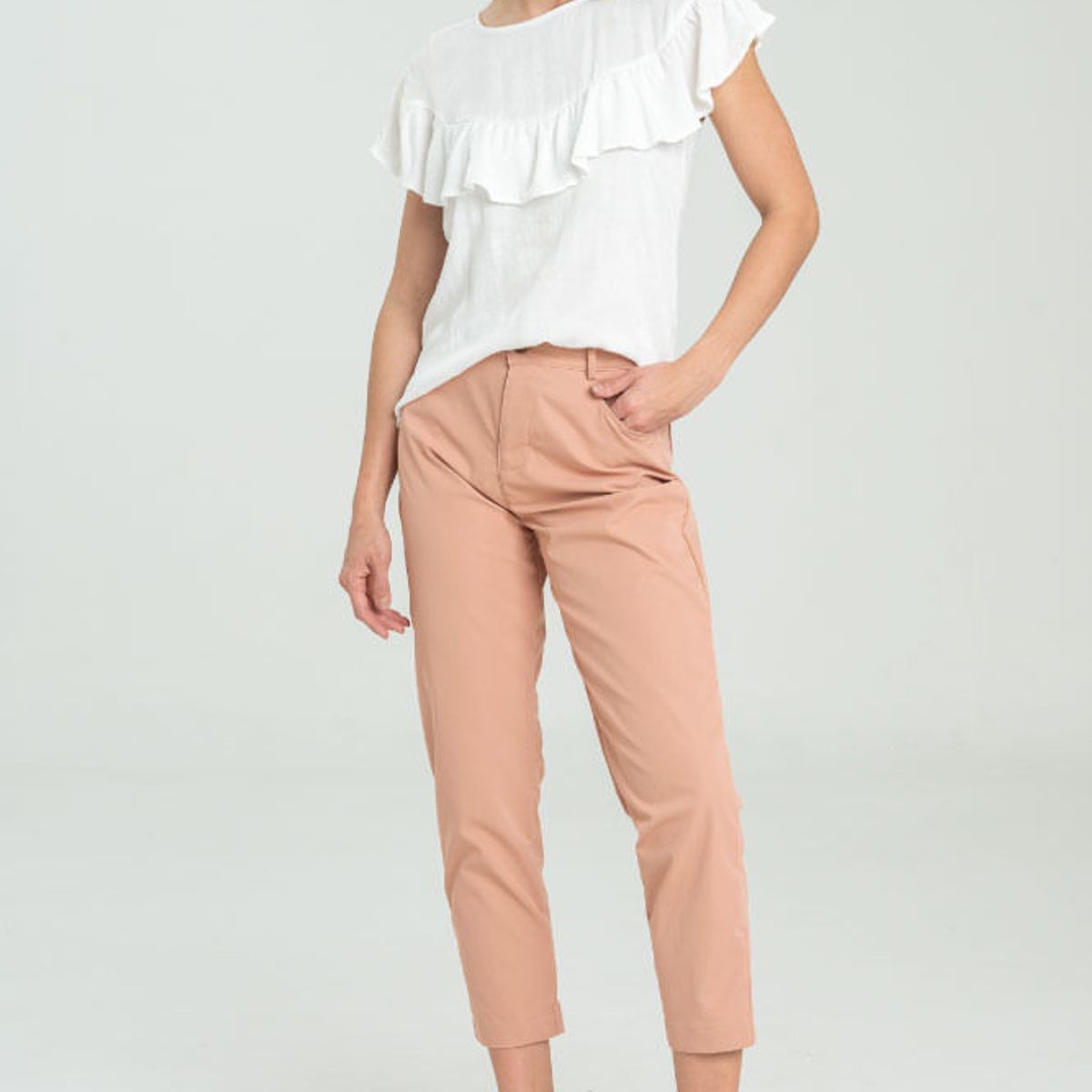 RAGGED - Pantalon safari 5 bolsillos Blush Ragged