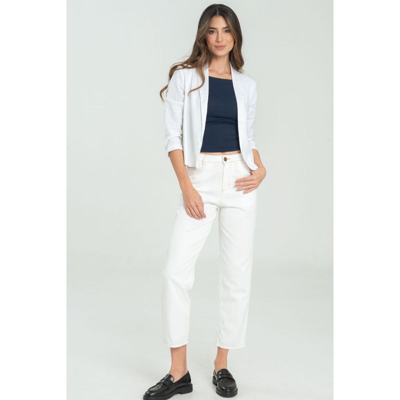 RAGGED - Chaqueta tejida lino Blanco crudo Ragged