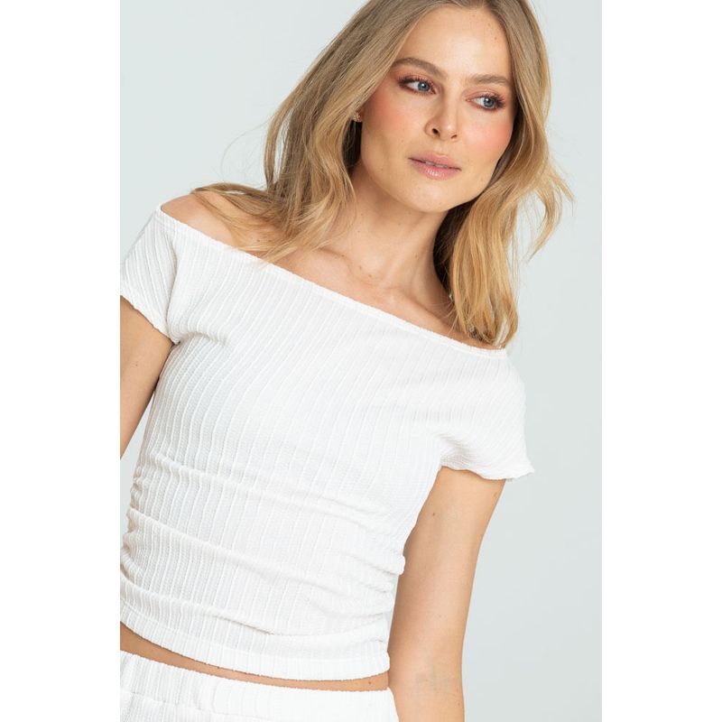 RAGGED - Blusa rushk Blanco crudo Ragged