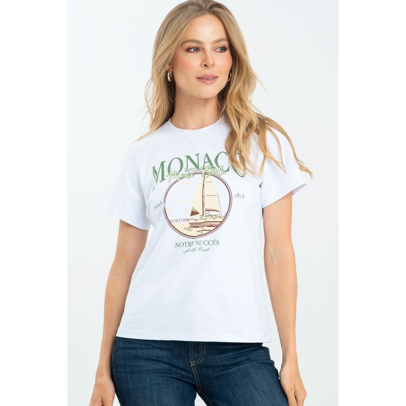 RAGGED - Camiseta monaco Blanco Ragged