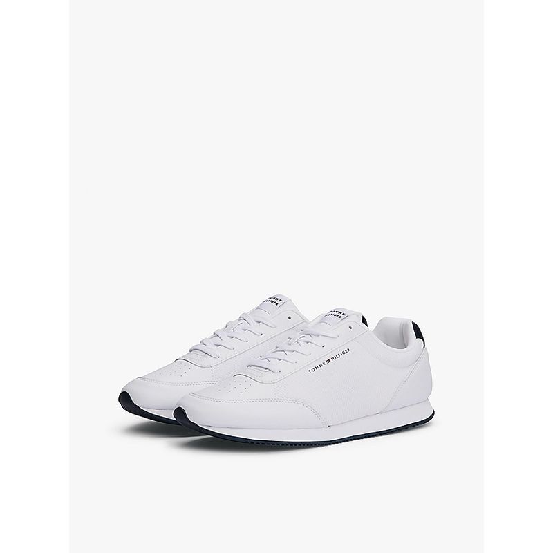 TOMMY HILFIGER - Tenis Blancos Con Suela Dentada Fina