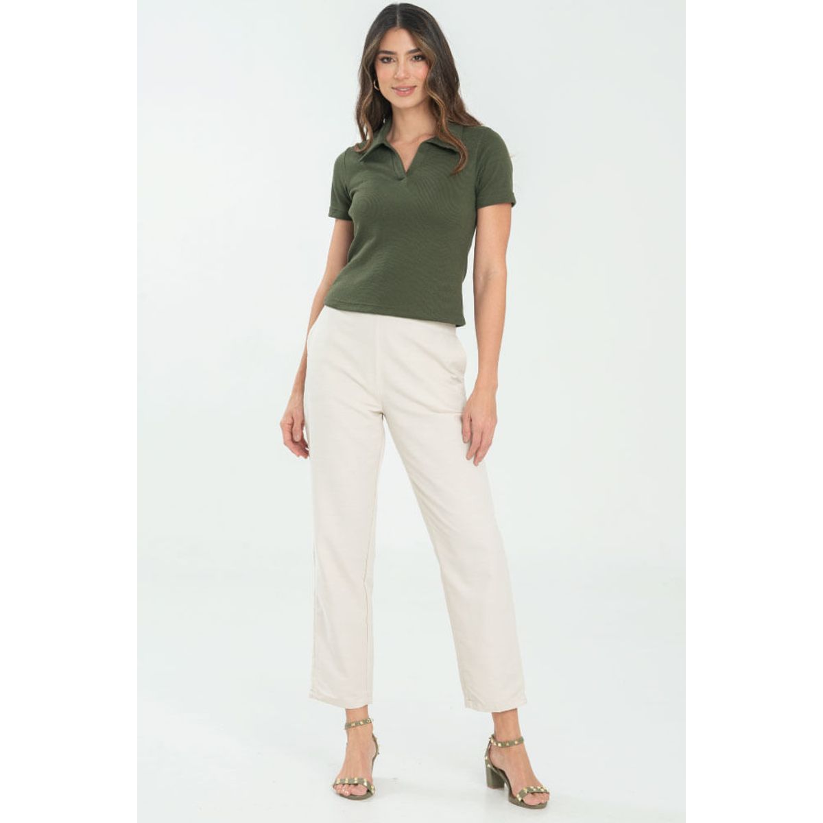 RAGGED - Camiseta polo suzie Verde militar Ragged.