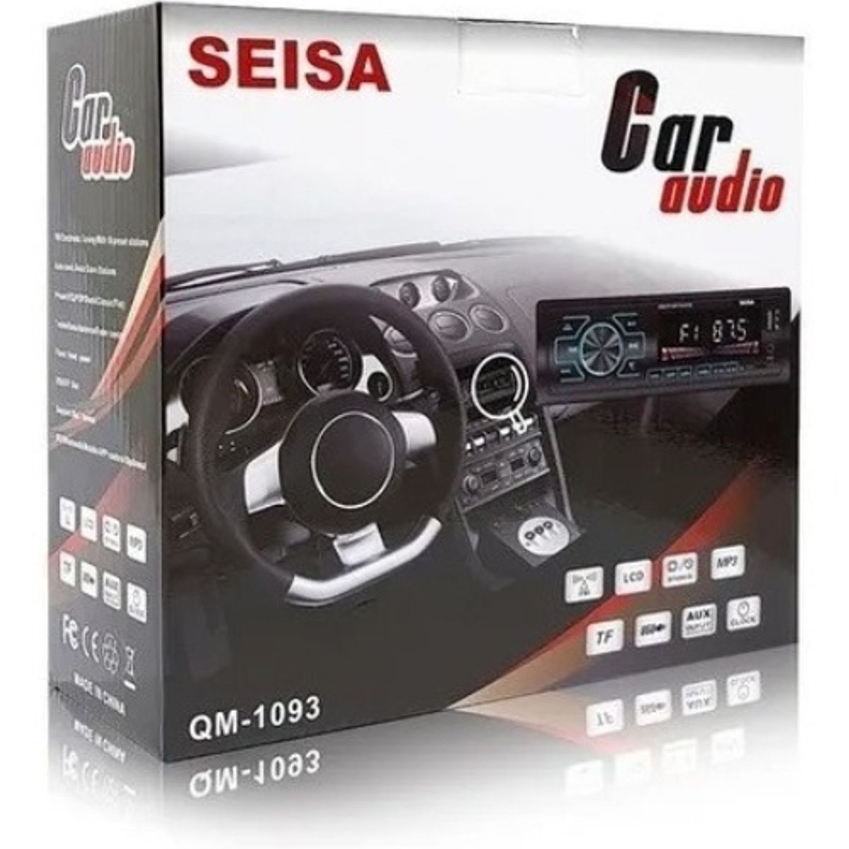 SEISA - Radio Estéreo Para Carro Con Lcd Fm Bluetooth Tf Aux Usb Mp3