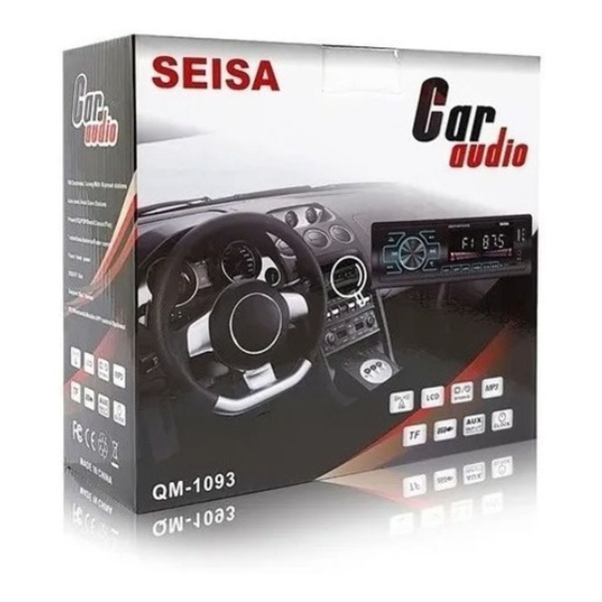 SEISA - Radio Estéreo Para Carro Con Lcd Fm Bluetooth Tf Aux Usb Mp3
