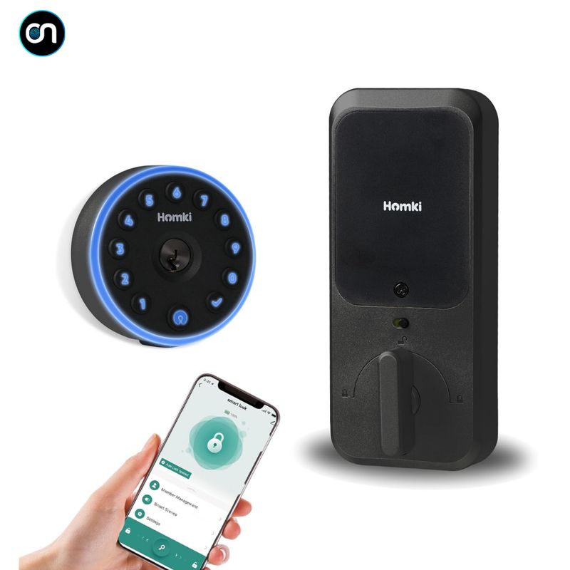 GENERICO - Cerradura cerrojo de seguridad inteligente con código y app Tuya
