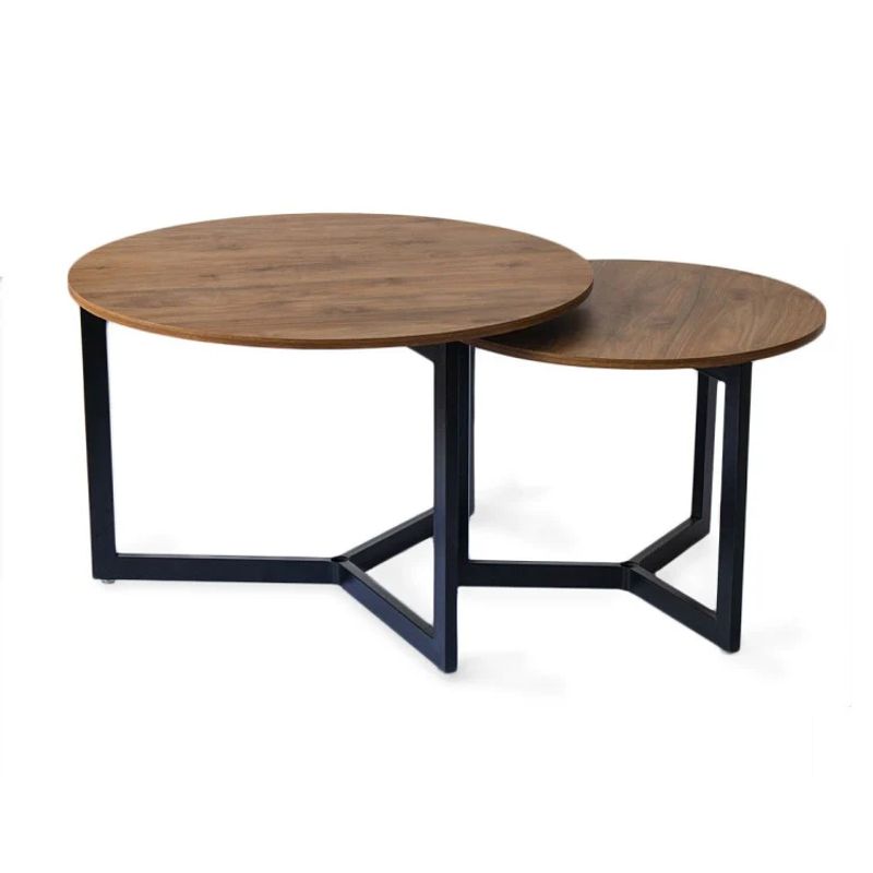 GENERICO - Mesa de Centro Freya Diámetro 40 cm  Alto 30 cm Eco Madera