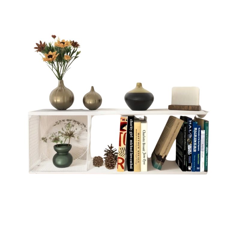 GENERICO - Repisa Cubo Estantería Biblioteca, 3 Módulos, Decoración, Color Blanco