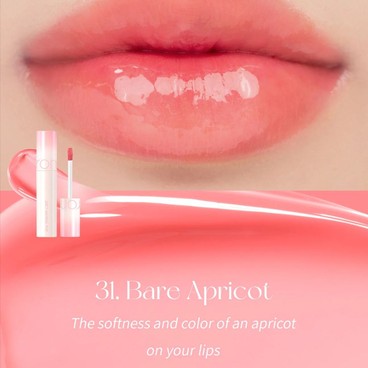 ROM&ND - Juicy Lasting Tint 31 BARE APRICOT Tinta de Labios