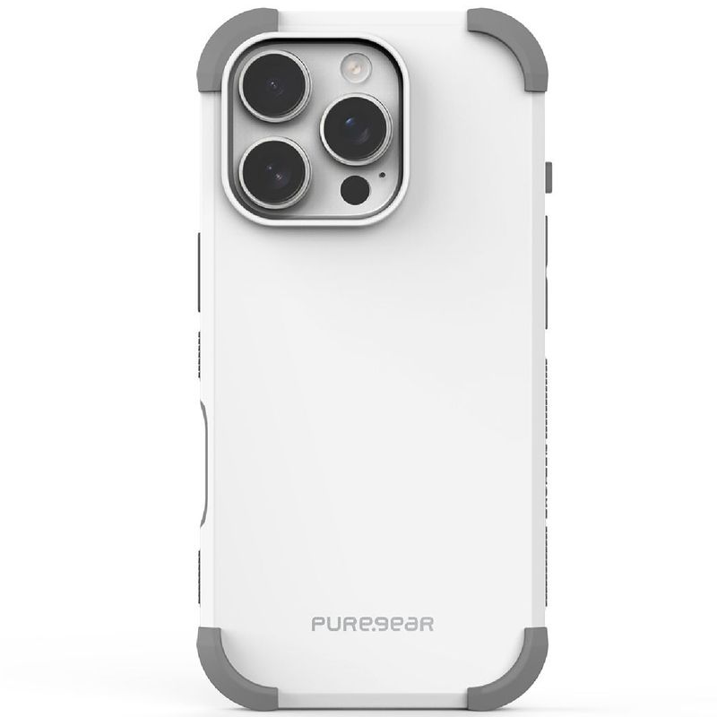 PURE GEAR - Estuche Compatible con iPhone 16 Pro Max Puregear Dualtek Magsa Blanco