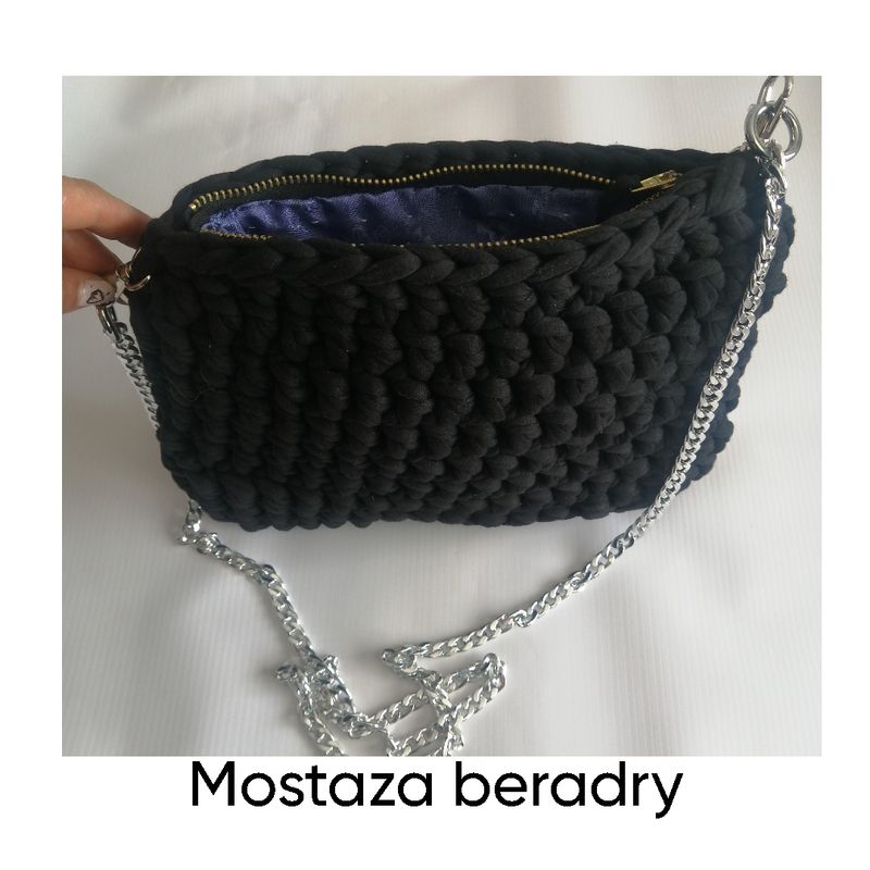 GENERICO - BOLSO NEGRO  CADENA  Artesanal-Edición Limitada Mostaza Beradry