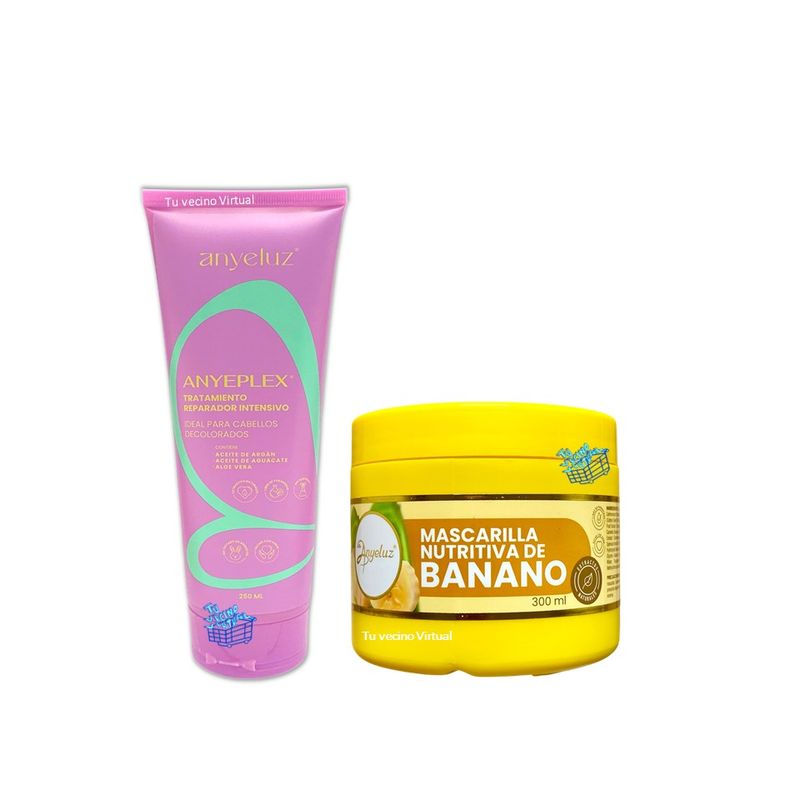 ANYELUZ - Anyeplex y Mascarilla Capilar de Banano Anyeluz