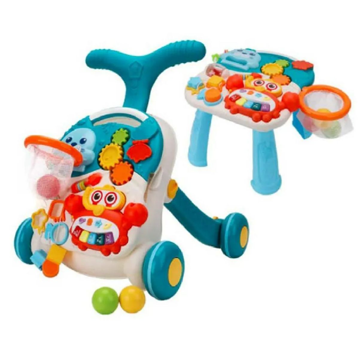 HUANGER - Caminador 2 En 1 Con Mesa Musical Didáctica