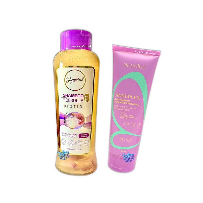 ANYELUZ - Anyeplex y Shampoo de Cebolla Anyeluz