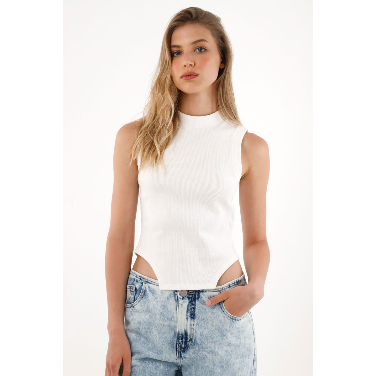 TENNIS - Camiseta manga sisa crudo para mujer