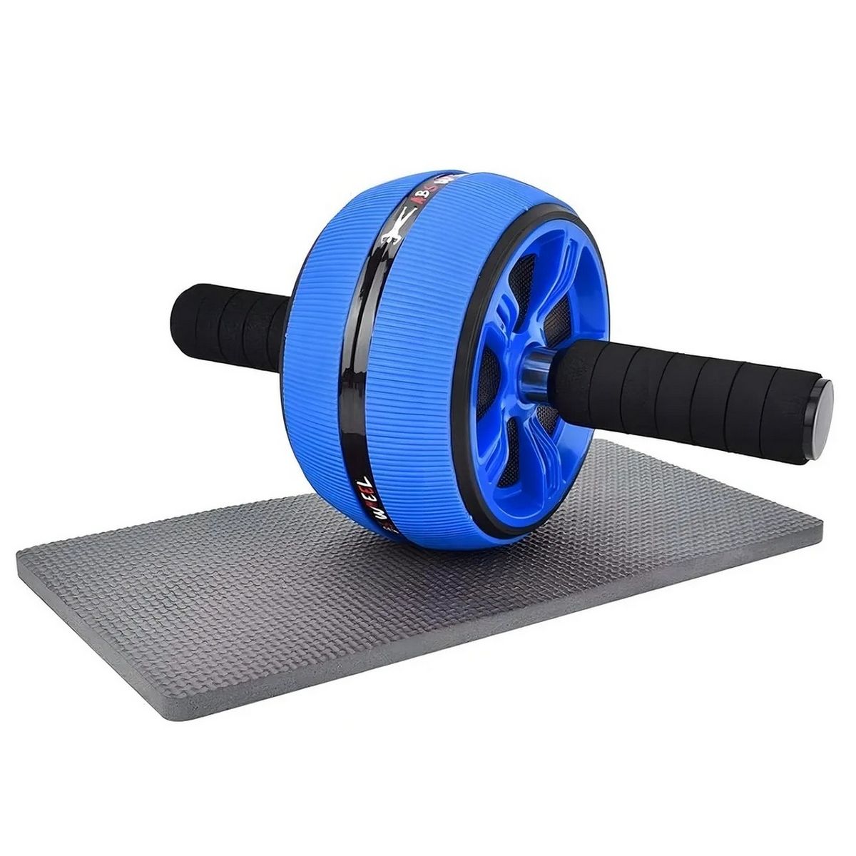 GENERICO - Rueda Abdominal Rodillo Grueso Tipo Barril Gym + Tapete