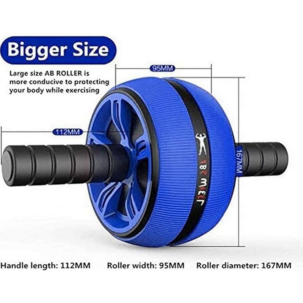 GENERICO - Rueda Abdominal Rodillo Grueso Tipo Barril Gym + Tapete