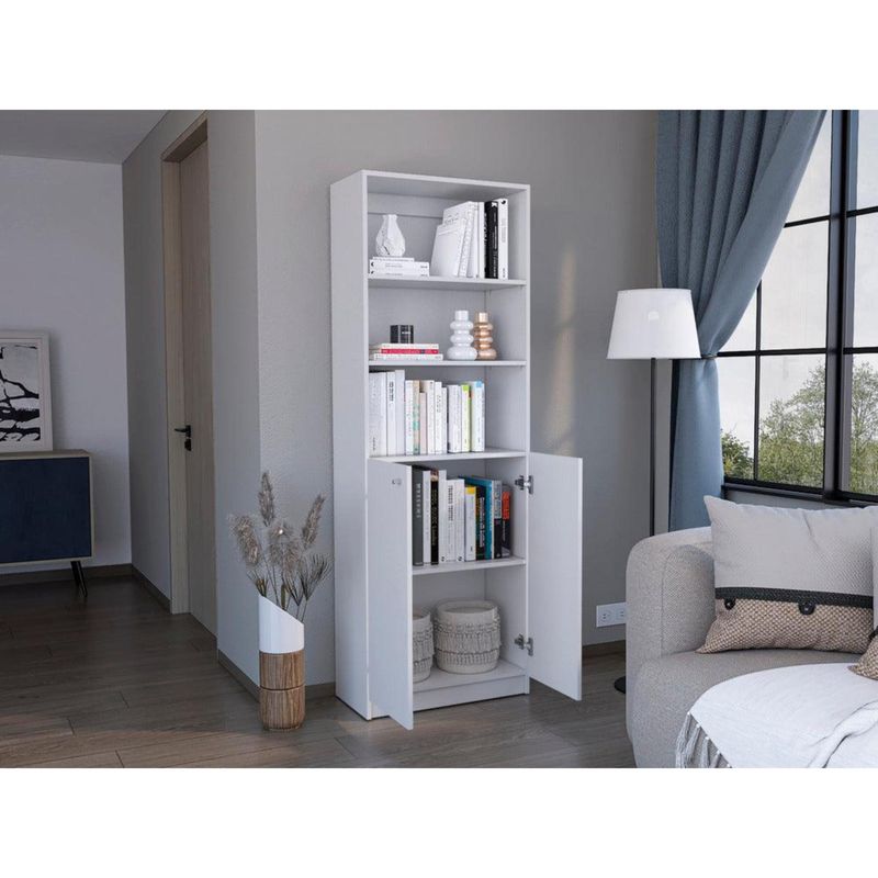 RTA DESIGN - Biblioteca Home Blanco Duqueza con Cinco Entrepaños